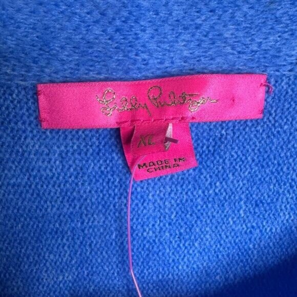 Lilly Pulitzer Arna Sweater Women's XL Heathers Abaco Blue Long Sleeve New - Picture 4 of 11